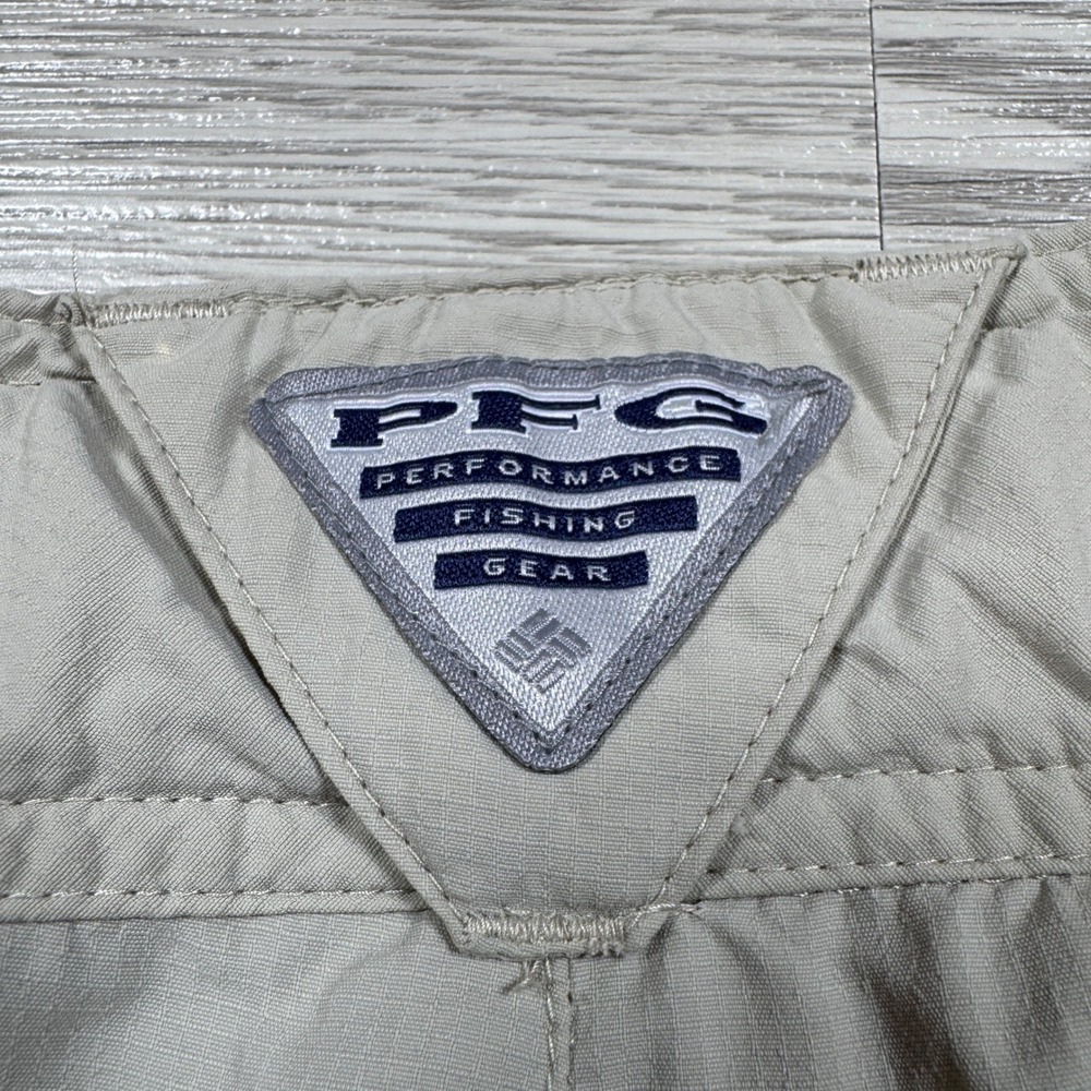 Columbia‎ Women's PFG Pants Khaki 12 Omni-Shade Fishing Hiking Cargo Lightweight - Picture 10 of 12